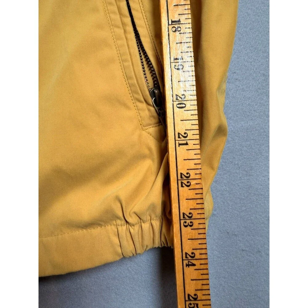 Medium Vintage Newport Harbor Mustard Yellow Bomber Jacket Sunglass pocket